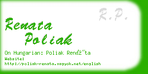 renata poliak business card